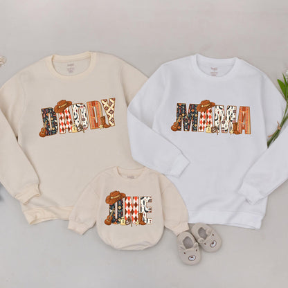 Personalized Wild One Cowboy Birthday Shirt, Family Matching Outfit for 1st Rodeo, Western Boy's 1st Birthday Party