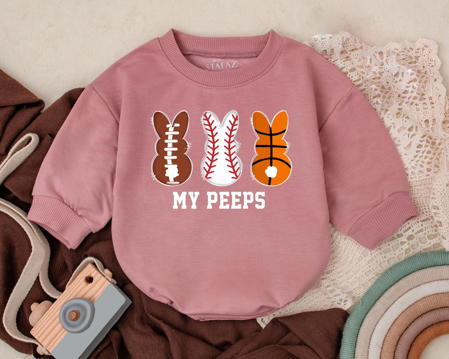 Cute Easter Sport Bunny Baby Romper for Boys & Girls First Easter Outfit Shower Gift