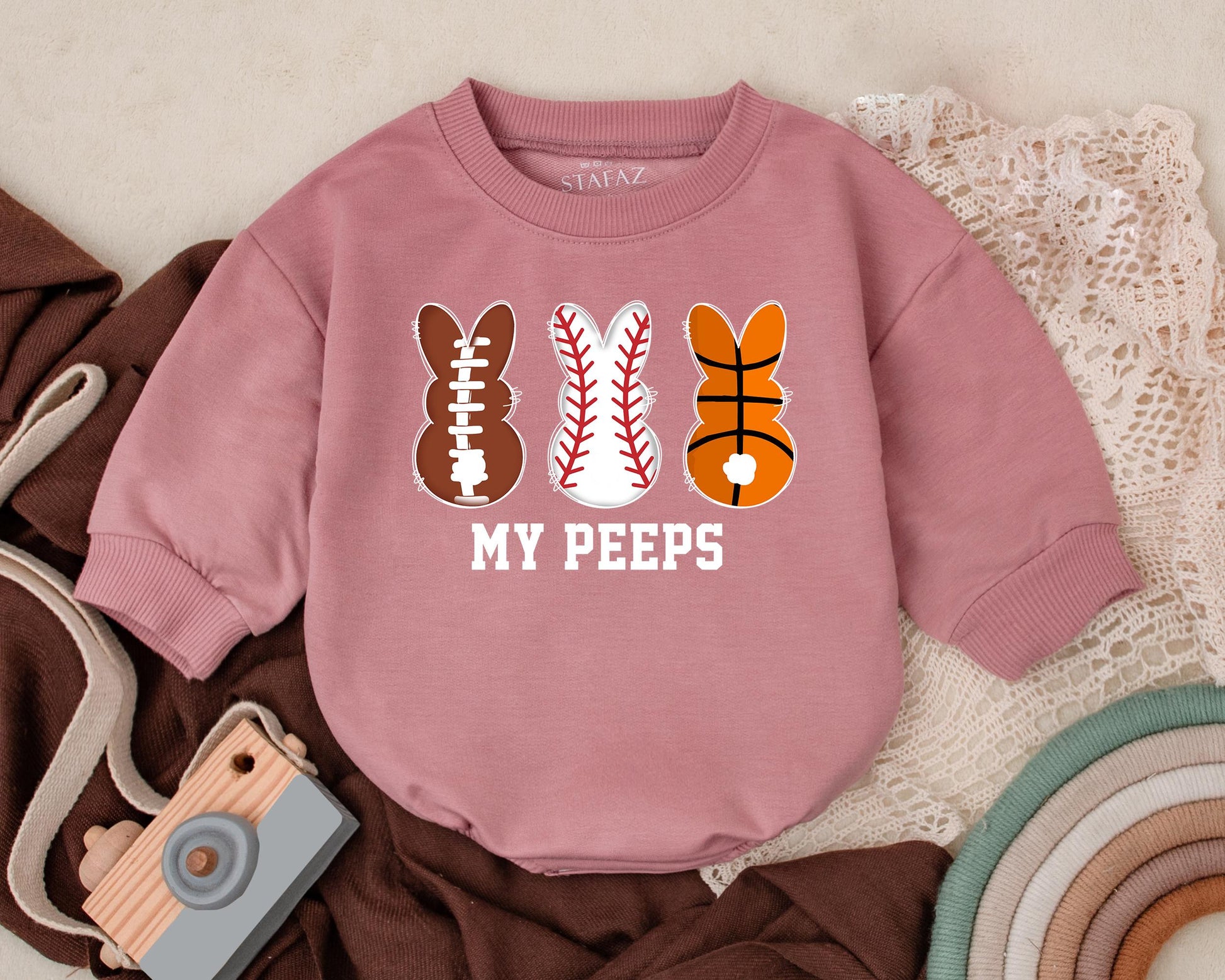 Cute Easter Sport Bunny Baby Romper for Boys & Girls First Easter Outfit Shower Gift