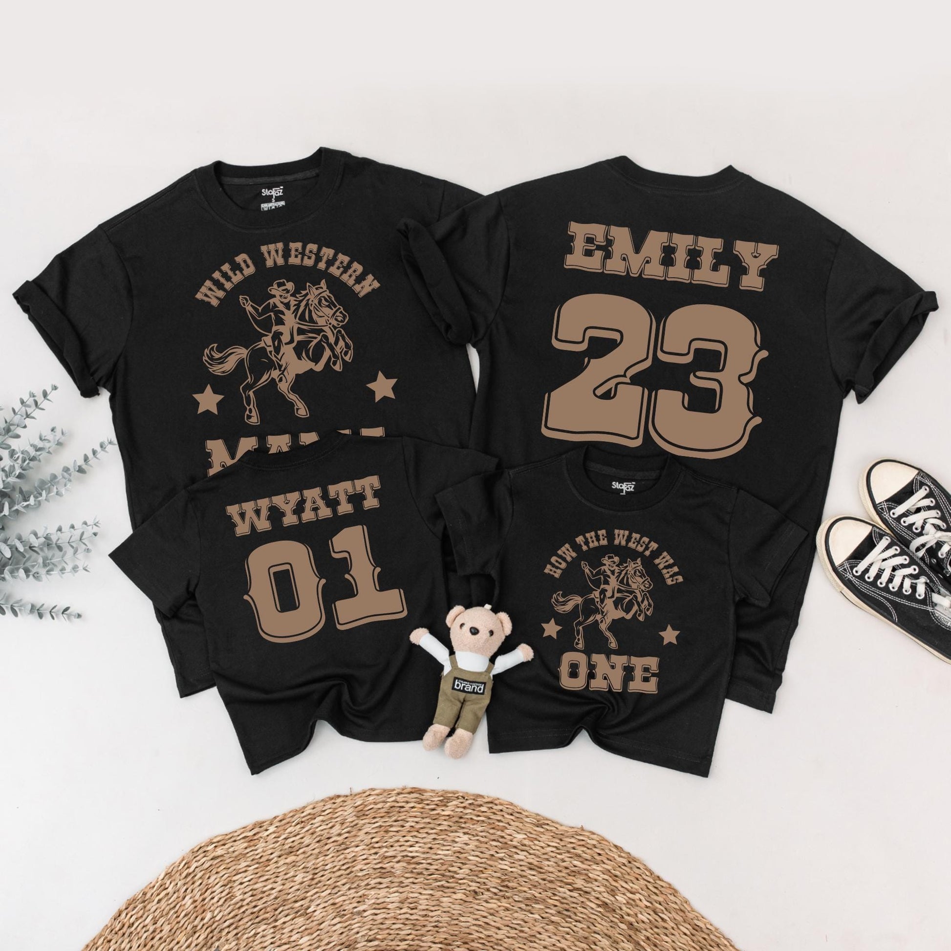 Retro Western Birthday Shirt for Baby Boy, How The West Was One 1st Birthday Outfit, Cowboy Theme, Mommy and Me Matching Family, Vintage