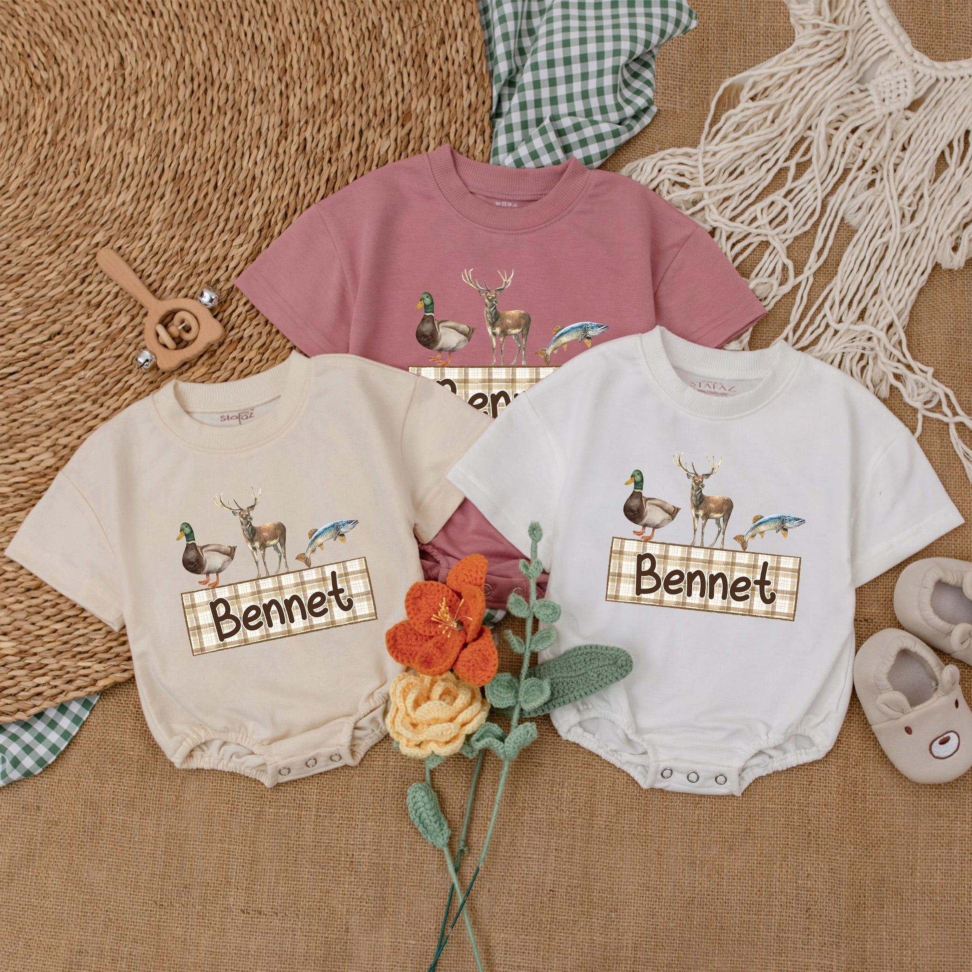 Personalized Mallard Duck Hunting Baby Boy Romper, Duck Hunting Season Gift, Hunter Baby Bodysuit, Duck Lover New Baby Gift