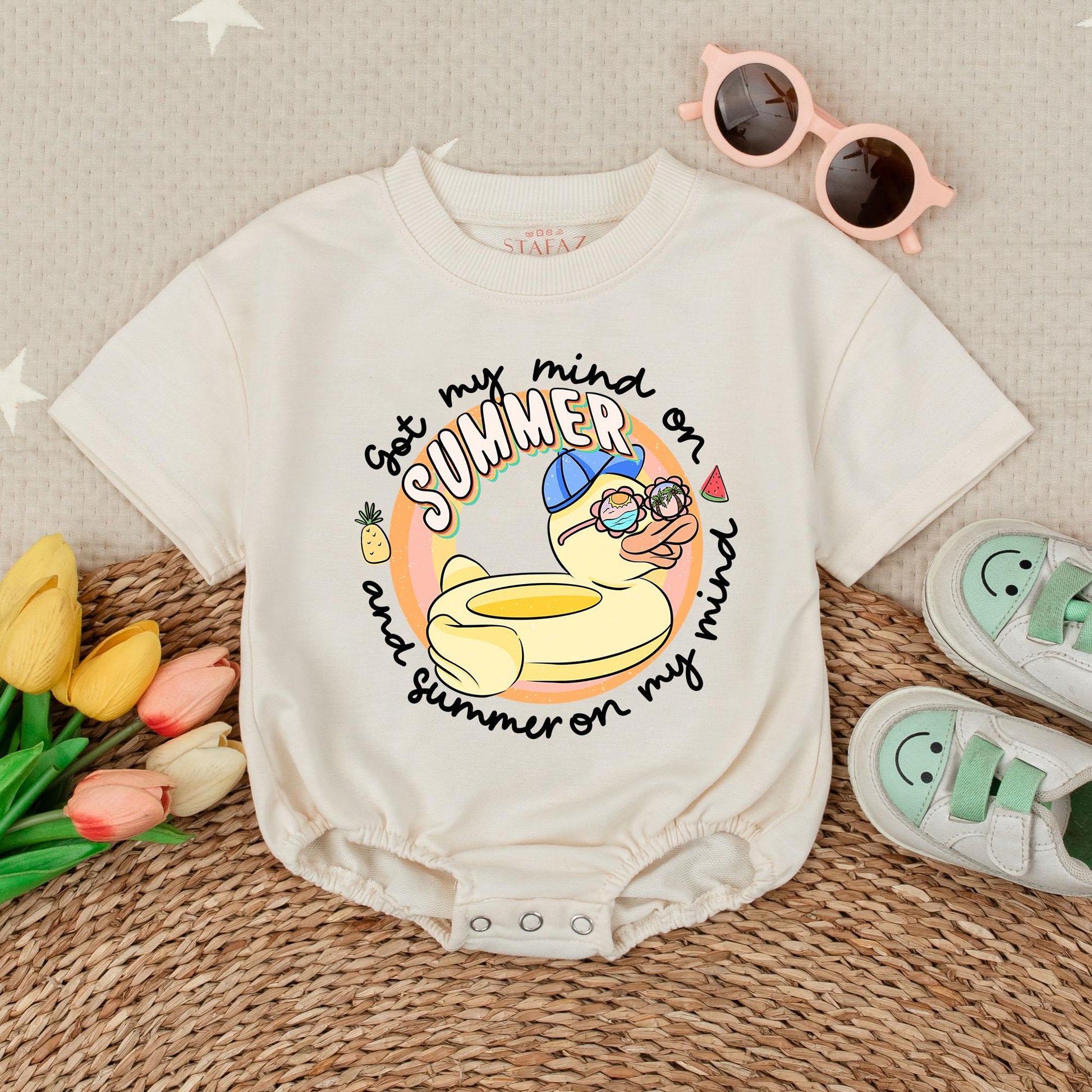 Aloha Hibiscus Flower Baby Girl Romper Summer Beach Hawaiian Vacation Outfit Infant Girls Clothes