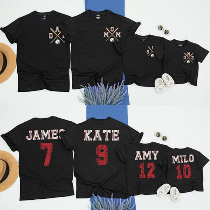 Custom Two-Sided Baseball Shirt Mommy and Me Baseball Team Shirt Game Day Gift for Baseball Season