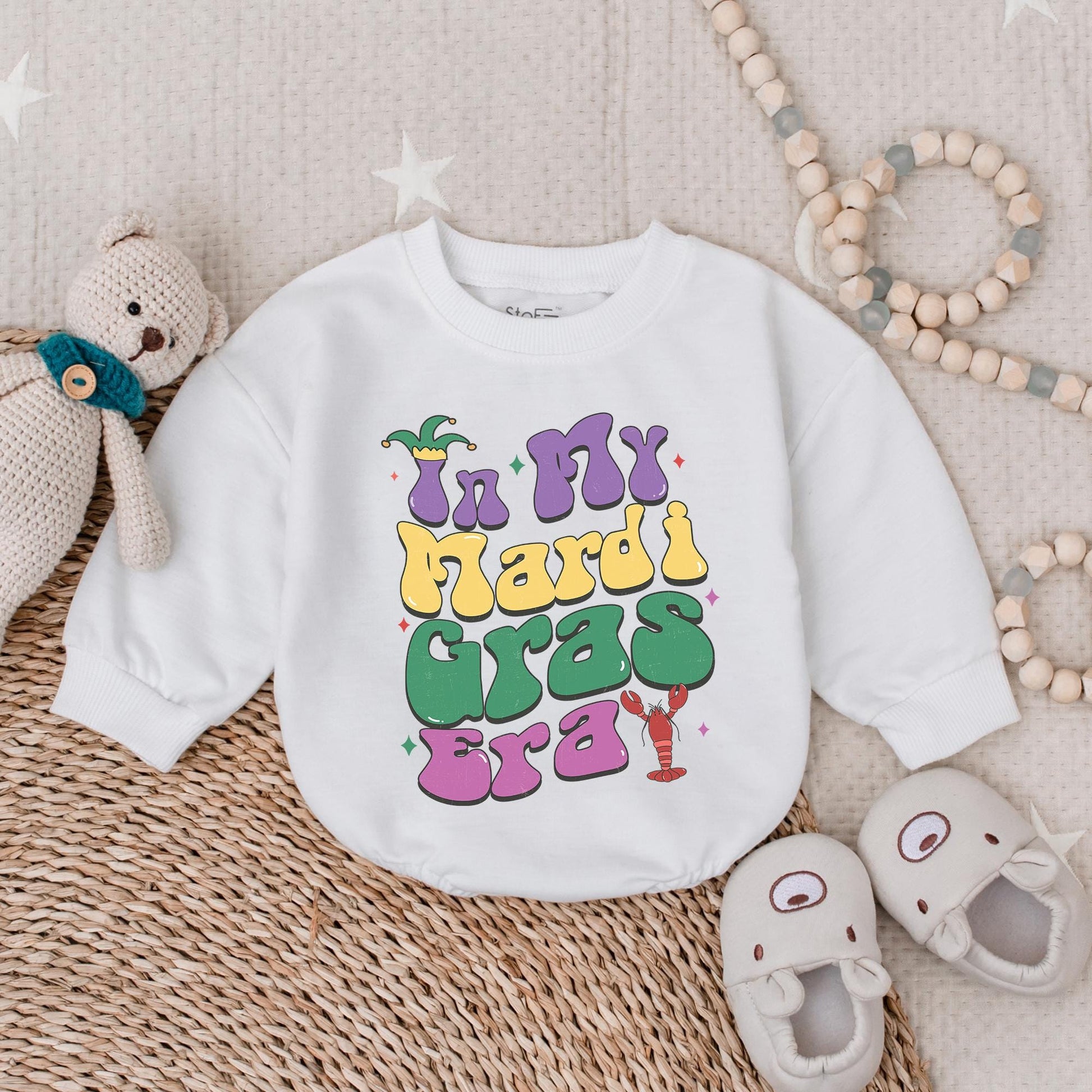 Mardi Gras Baby Romper Outfit for Boy: Fat Tuesday King Cake Party Gift, Cute Baby Clothes, Fun Newborn Bodysuit, Celebrate!