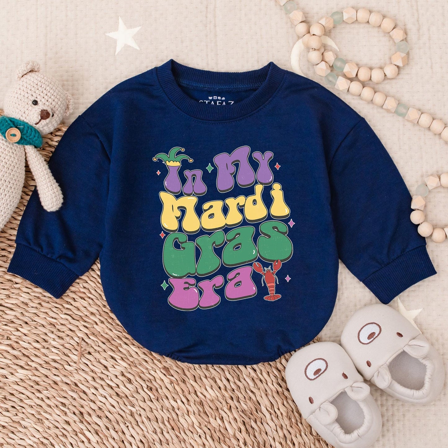 Mardi Gras Baby Romper Outfit for Boy: Fat Tuesday King Cake Party Gift, Cute Baby Clothes, Fun Newborn Bodysuit, Celebrate!