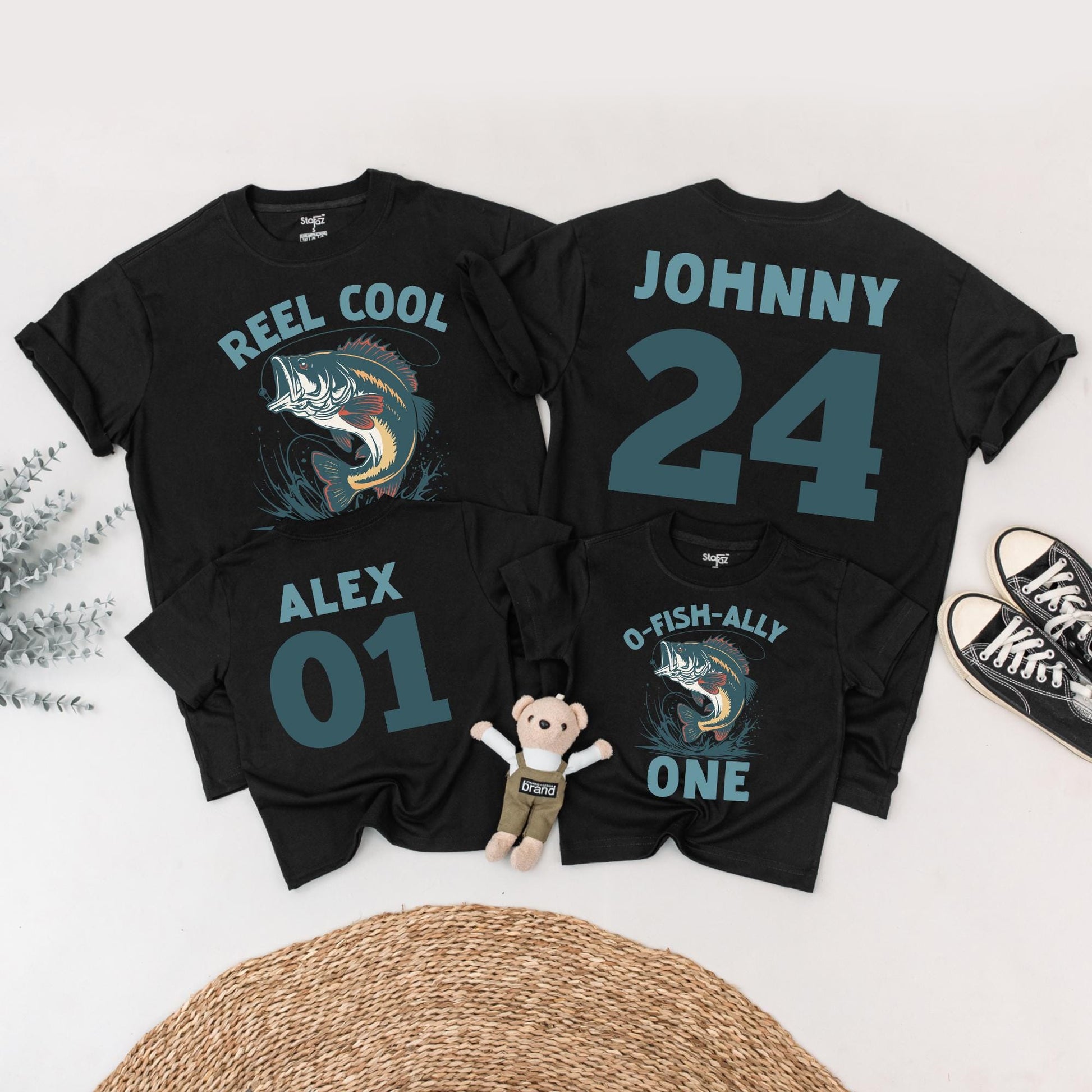 O-Fish-Ally One 1st Birthday Fishing Shirt Matching Family Outfits Baby Romper Reel Cool Dad Boy & Girl Party Wear