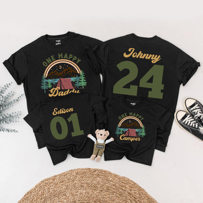 One Happy Camper First Birthday T-Shirt & Family Matching Shirts