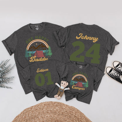 One Happy Camper First Birthday T-Shirt & Family Matching Shirts