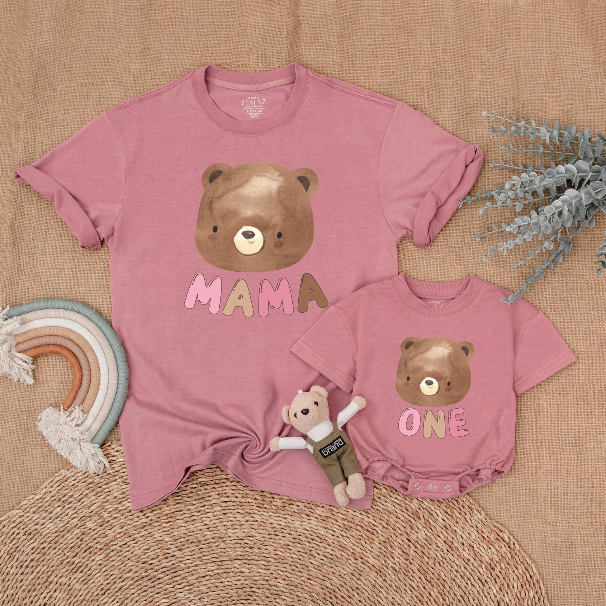 Beary First Birthday Matching Family Shirts, Mama, Dada, Bro, One Outfit, Baby Girl or Boy Birthday Bear Shirt, 1st Birthday Party Clothes, Cute Photo (138 chars)