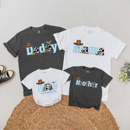 Personalized 1st Rodeo Birthday T-Shirt for Baby Boy, Wild West Cowboy Theme, First Birthday Outfit, Western Baby Clothes