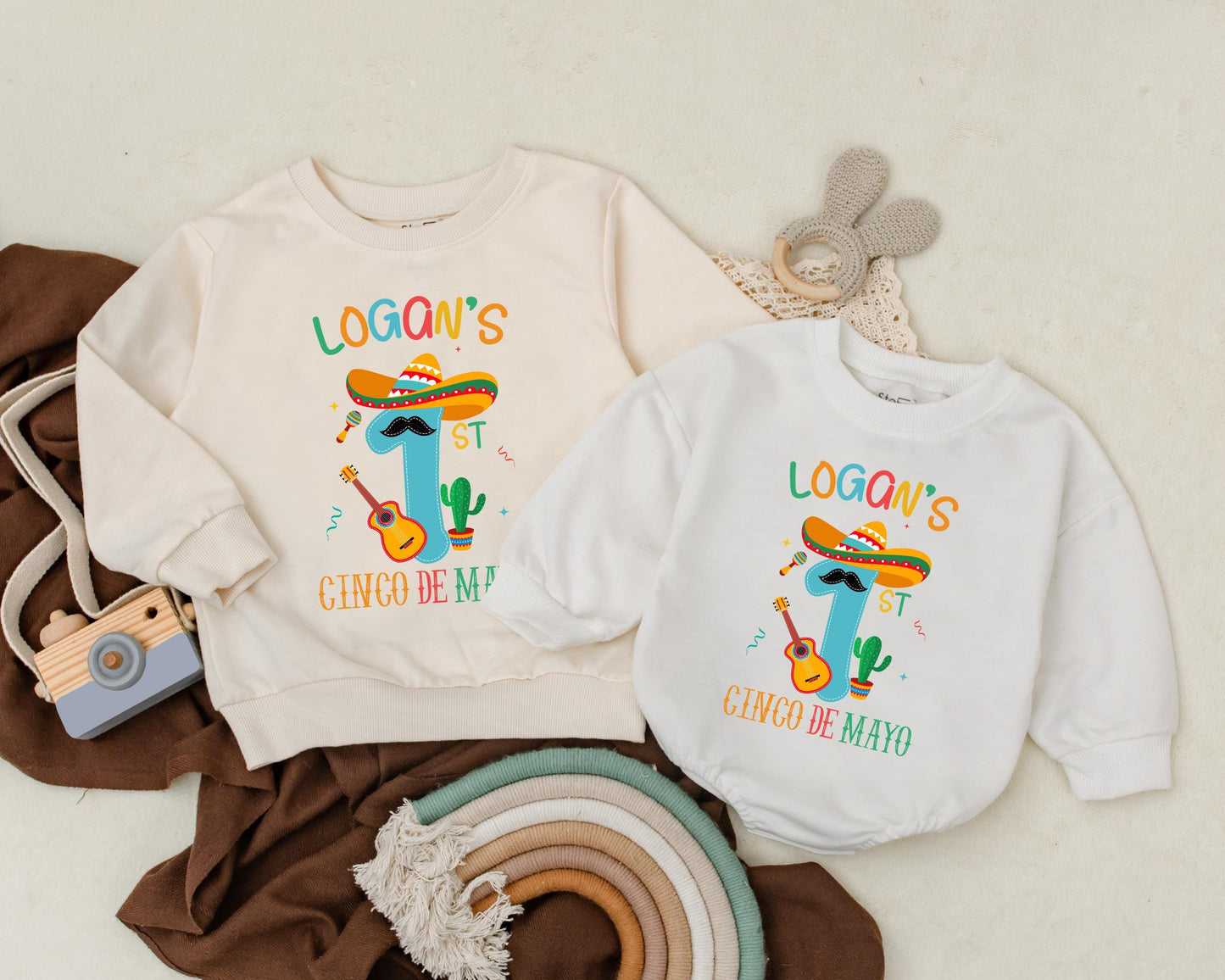 Personalized Name First Cinco De Mayo Baby Romper Newborn Bodysuit Custom Fiesta Outfit Mexican Infant Clothes