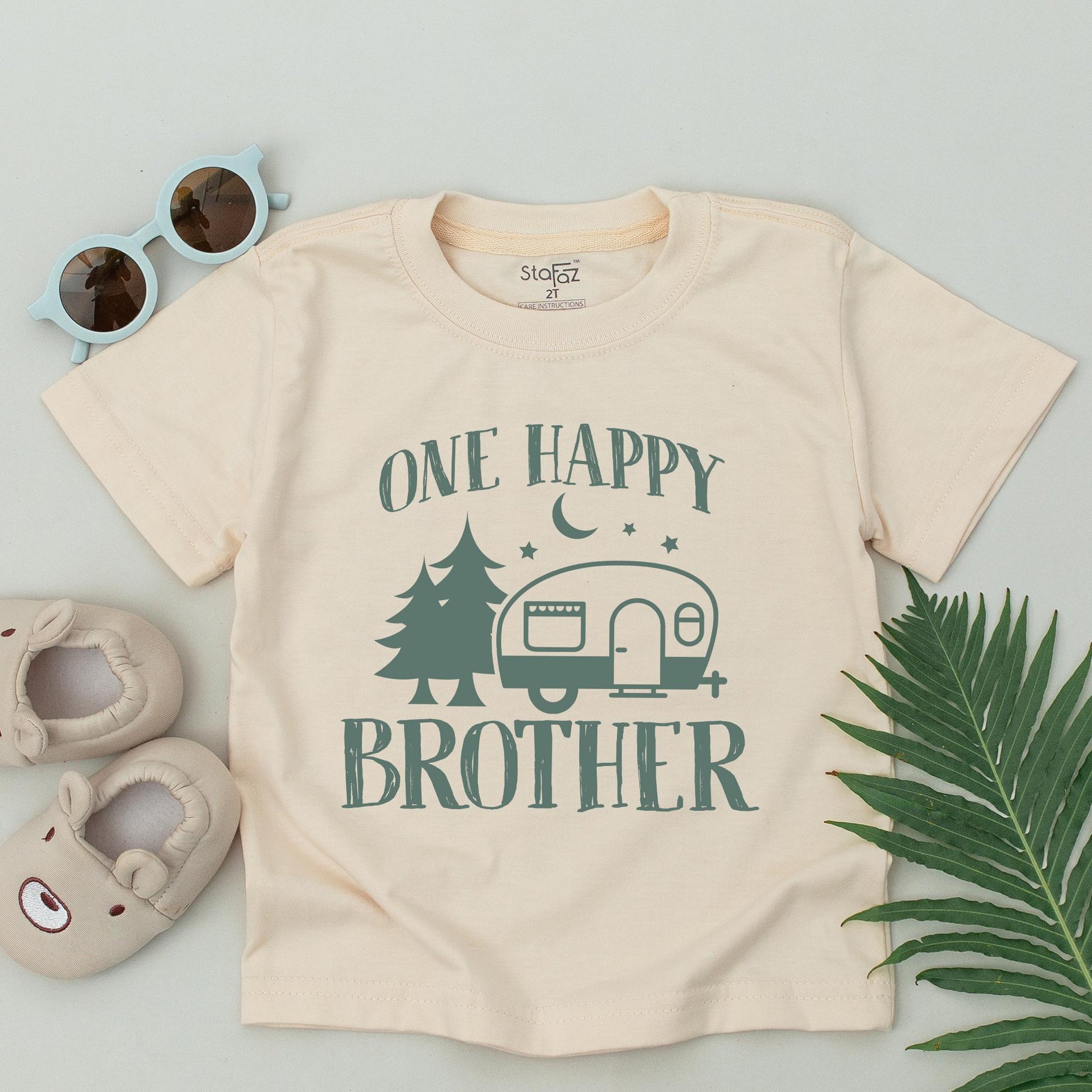 Personalized Happy Camper Family Matching T-Shirt Camping 1st Birthday Outfit Mommy and Me Tees
