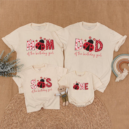 Ladybug Birthday Matching Family Shirts, Girl First Birthday Outfit, Mommy and Me Ladybug Theme, Farm Bug Birthday Party Clothes, Baby Girl Gift