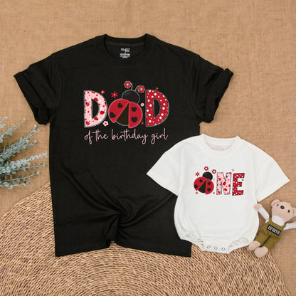 Ladybug Birthday Matching Family Shirts, Girl First Birthday Outfit, Mommy and Me Ladybug Theme, Farm Bug Birthday Party Clothes, Baby Girl Gift