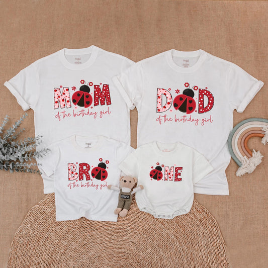 Ladybug Birthday Matching Family Shirts, Girl First Birthday Outfit, Mommy and Me Ladybug Theme, Farm Bug Birthday Party Clothes, Baby Girl Gift
