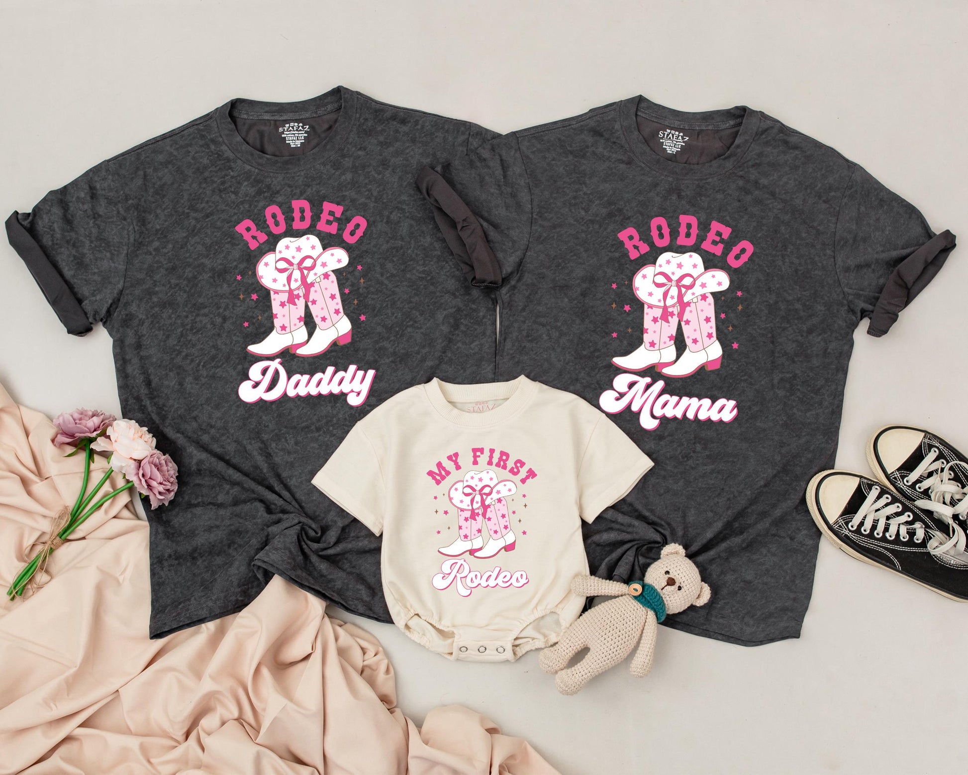 My First Rodeo Family Matching Shirts, 1st Birthday Cowgirl Party Outfit, Western Farm Theme, Baby T-shirt, Matching Siblings Clothes Cute (138 chars)