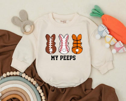 Cute Easter Sport Bunny Baby Romper for Boys & Girls First Easter Outfit Shower Gift