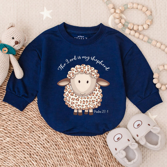 The Lord Is My Shepherd Psalm 23:1 Christian Baby Bodysuit, a precious Girl Birthday Outfit and comfortable Bubble Romper for infant celebration