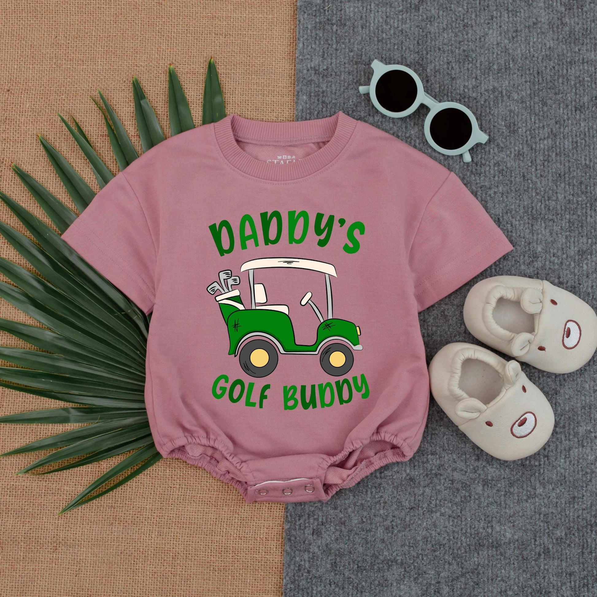 Daddy's Golf Buddy Baby Bodysuit - Retro Baseball Era Boy's Romper, Baby Shower Gift, Short Sleeve, Summer Infant Clothes