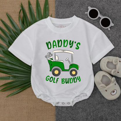 Daddy's Golf Buddy Baby Bodysuit - Retro Baseball Era Boy's Romper, Baby Shower Gift, Short Sleeve, Summer Infant Clothes