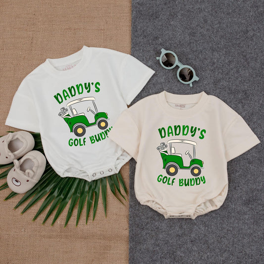 Daddy's Golf Buddy Baby Bodysuit - Retro Baseball Era Boy's Romper, Baby Shower Gift, Short Sleeve, Summer Infant Clothes