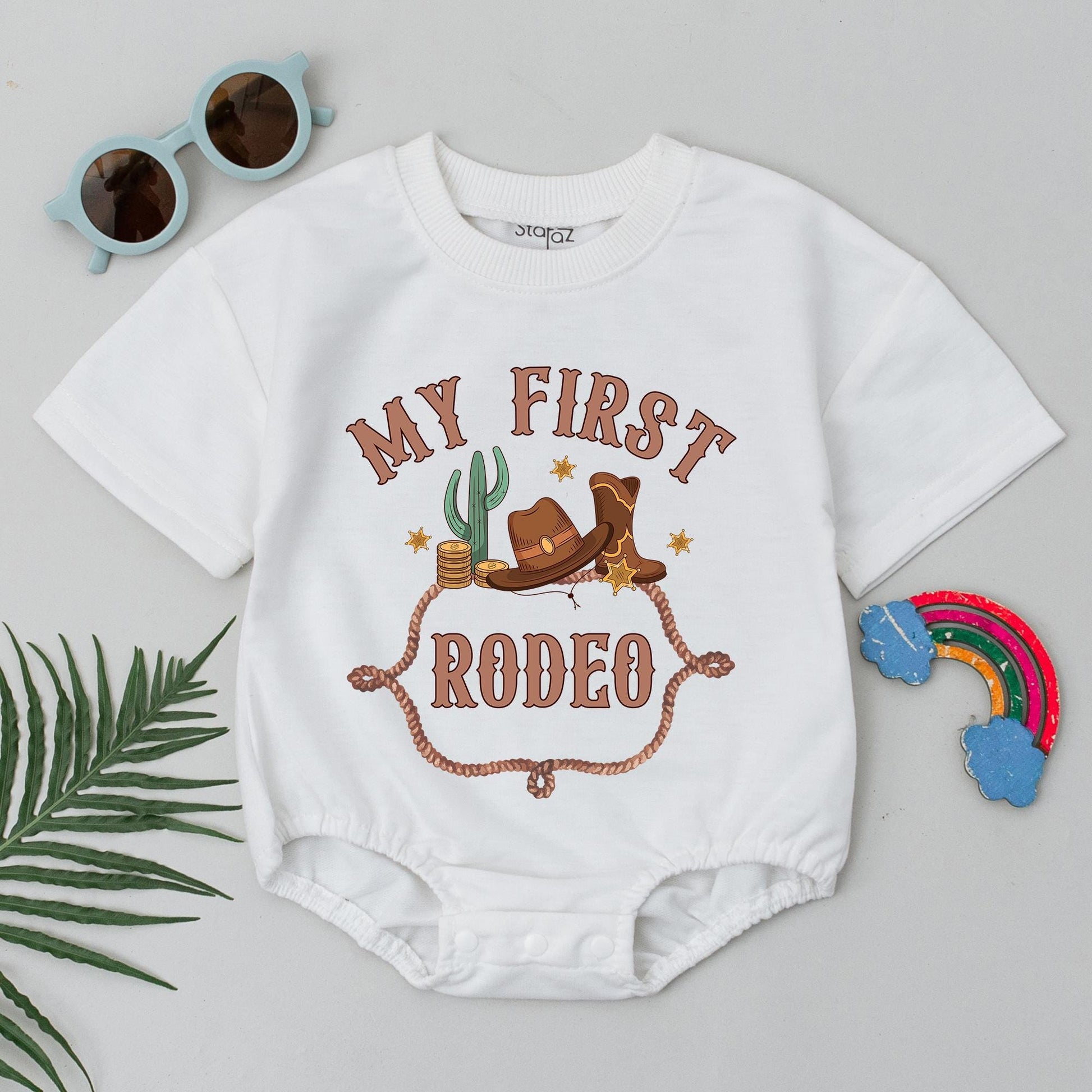My 1st Rodeo Birthday Family T-Shirt Set Western Baby Boy First Rodeo Outfit Matching Mom, Dad, & Baby Girl