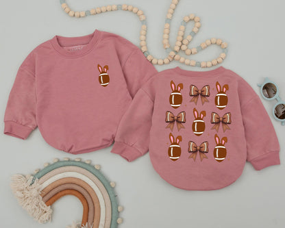 Easter Bunny Football Romper for Baby First Easter Day Game Day Outfit Cute Spring Bodysuit Baby Shower Gift for Boys Girls