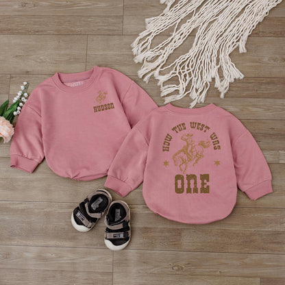 How the West Was One Cowboy Baby Bodysuit Personalized My First Rodeo Outfit 1st Birthday Western Kid Shirt Cotton Comfortable