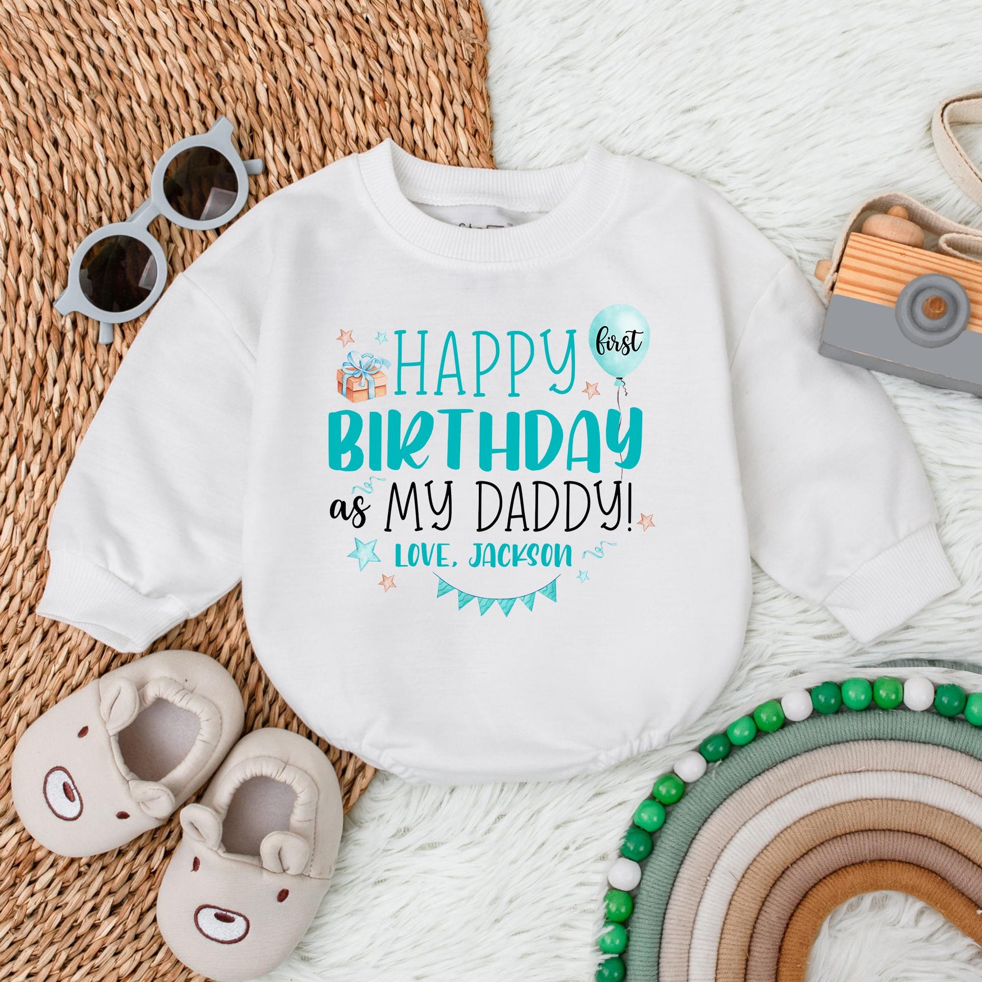 Daddy's Backup Police Baby Bodysuit First Birthday Outfit Cute Police Car Romper for Baby Boy Gift