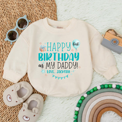 Daddy's Backup Police Baby Bodysuit First Birthday Outfit Cute Police Car Romper for Baby Boy Gift