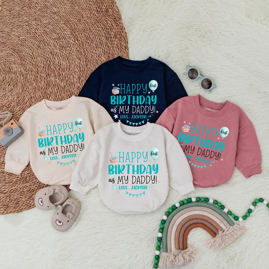 Daddy's Backup Police Baby Bodysuit First Birthday Outfit Cute Police Car Romper for Baby Boy Gift
