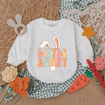 Soft Comfortable Adorable Little Bunny Easter Baby Girl Bubble Romper Bodysuit My First Easter Outfit Celebration Day Gift