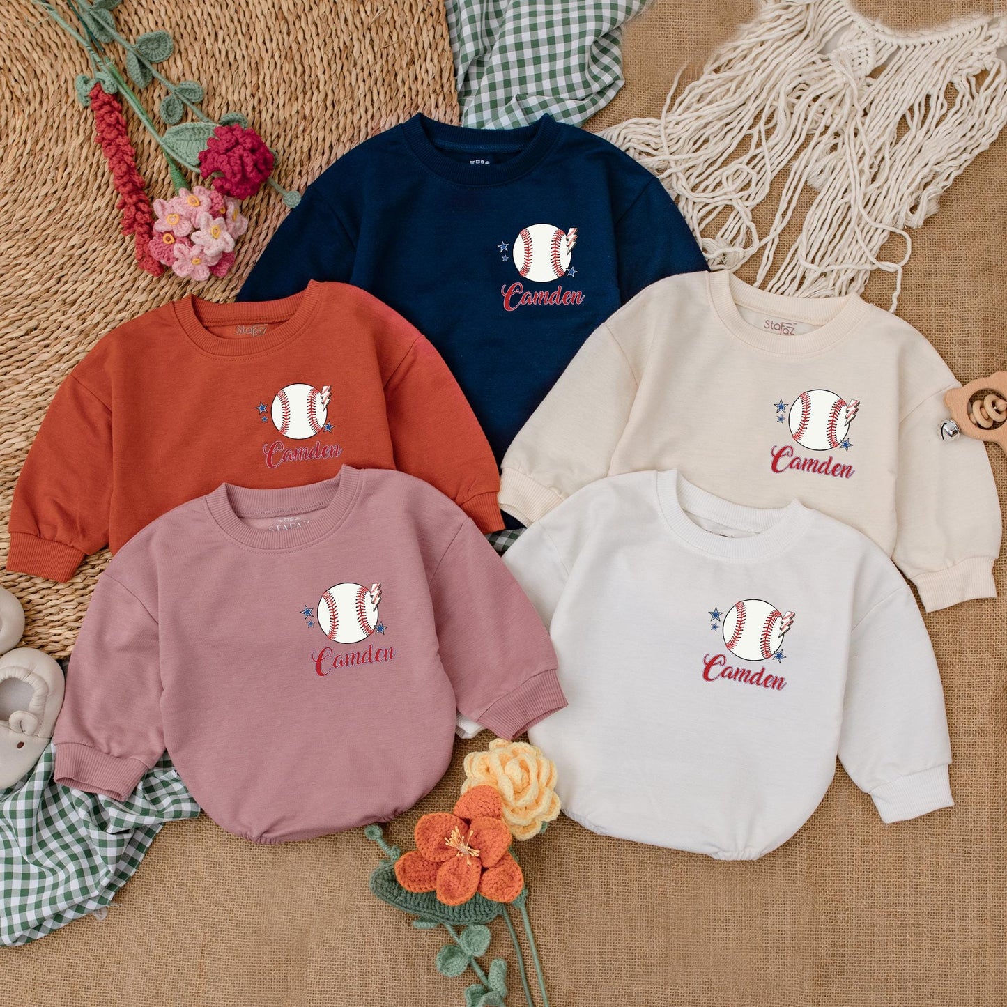 Baseball Game Day Baby Romper: Retro Baseball Bodysuit for Newborns & Baby Boys, Cute Baseball Gift for Game Day Season