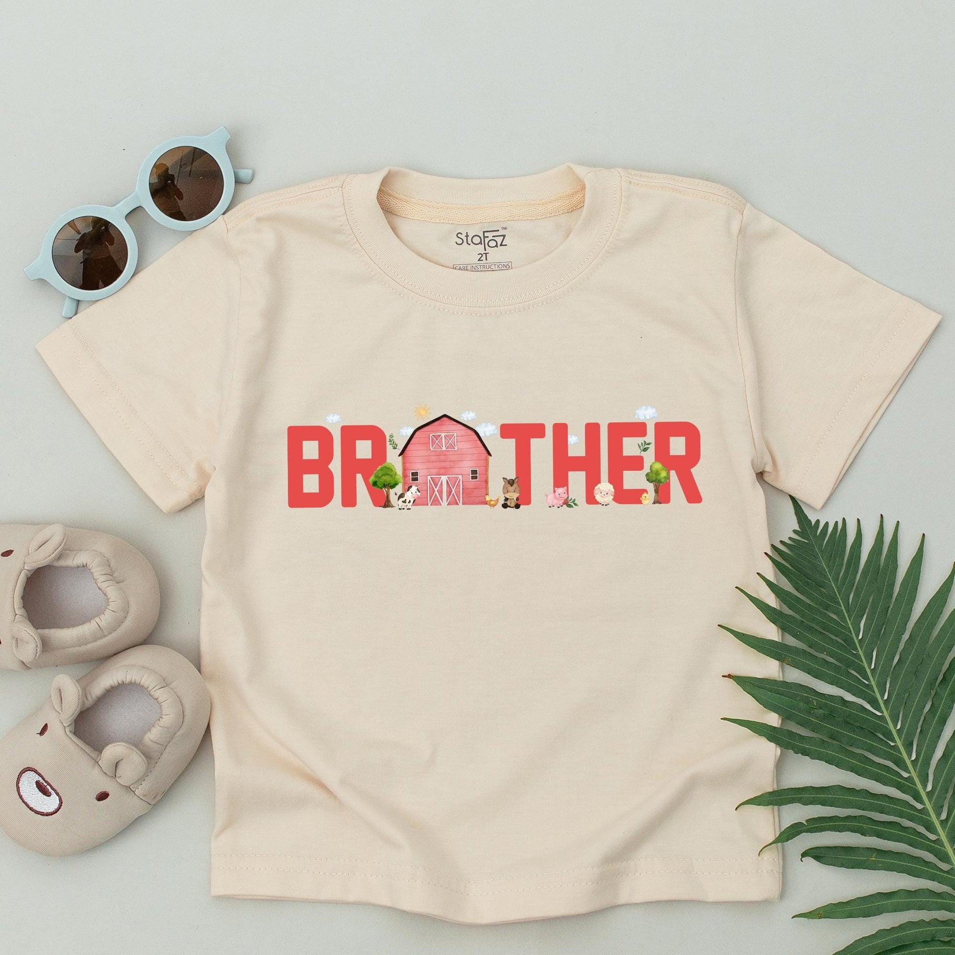 Farm Birthday Family T-Shirt: Personalized Barnyard 1st Birthday Tee, Cow Theme Boy & Girl Shirts, Boho Farm Animals