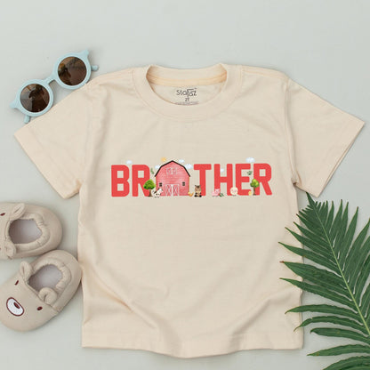 Farm Birthday Family T-Shirt: Personalized Barnyard 1st Birthday Tee, Cow Theme Boy & Girl Shirts, Boho Farm Animals