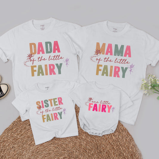 Personalized Little Fairy First Birthday T-Shirt Magical Garden Theme Girl's Special Day Outfit Cotton Soft Celebration Tee