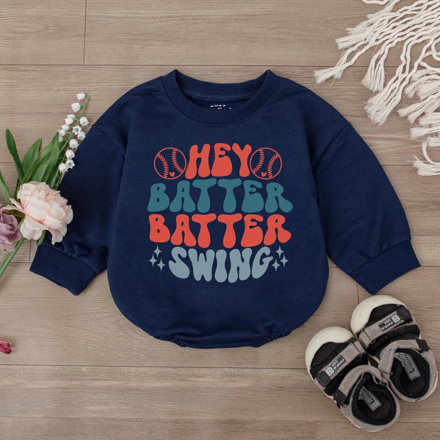 Hey Batter Batter Swing Baby Baseball Romper Retro Boy Outfit Cute Girl Clothes Game Day Sport Shirt Newborn Jumpsuit