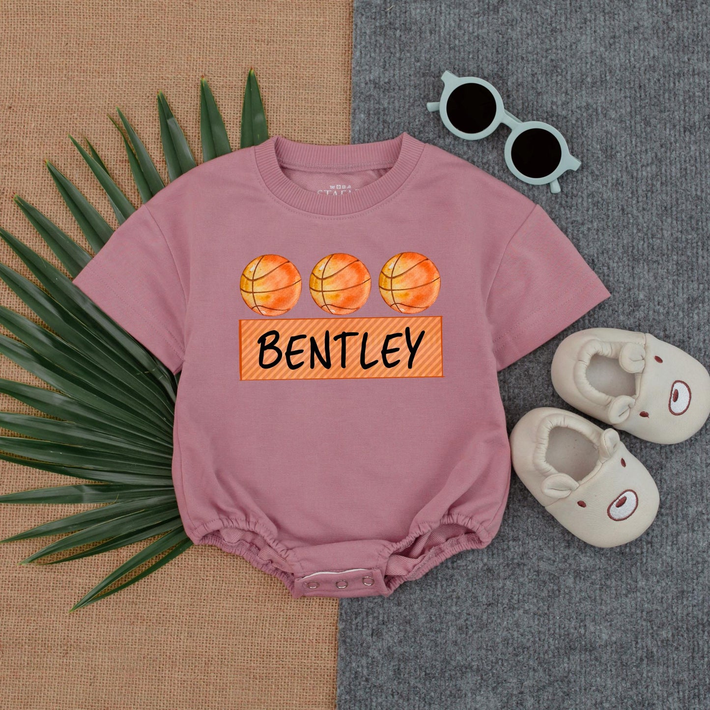 Custom Name Basketball Baby Outfit Newborn Clothes Boy, Game Day Bodysuit, Baby Shower Gift, Future Baller, Soft