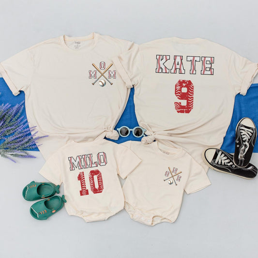Custom Two-Sided Baseball Shirt Mommy and Me Baseball Team Shirt Game Day Gift for Baseball Season