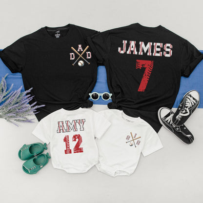 Custom Two-Sided Baseball Shirt Mommy and Me Baseball Team Shirt Game Day Gift for Baseball Season