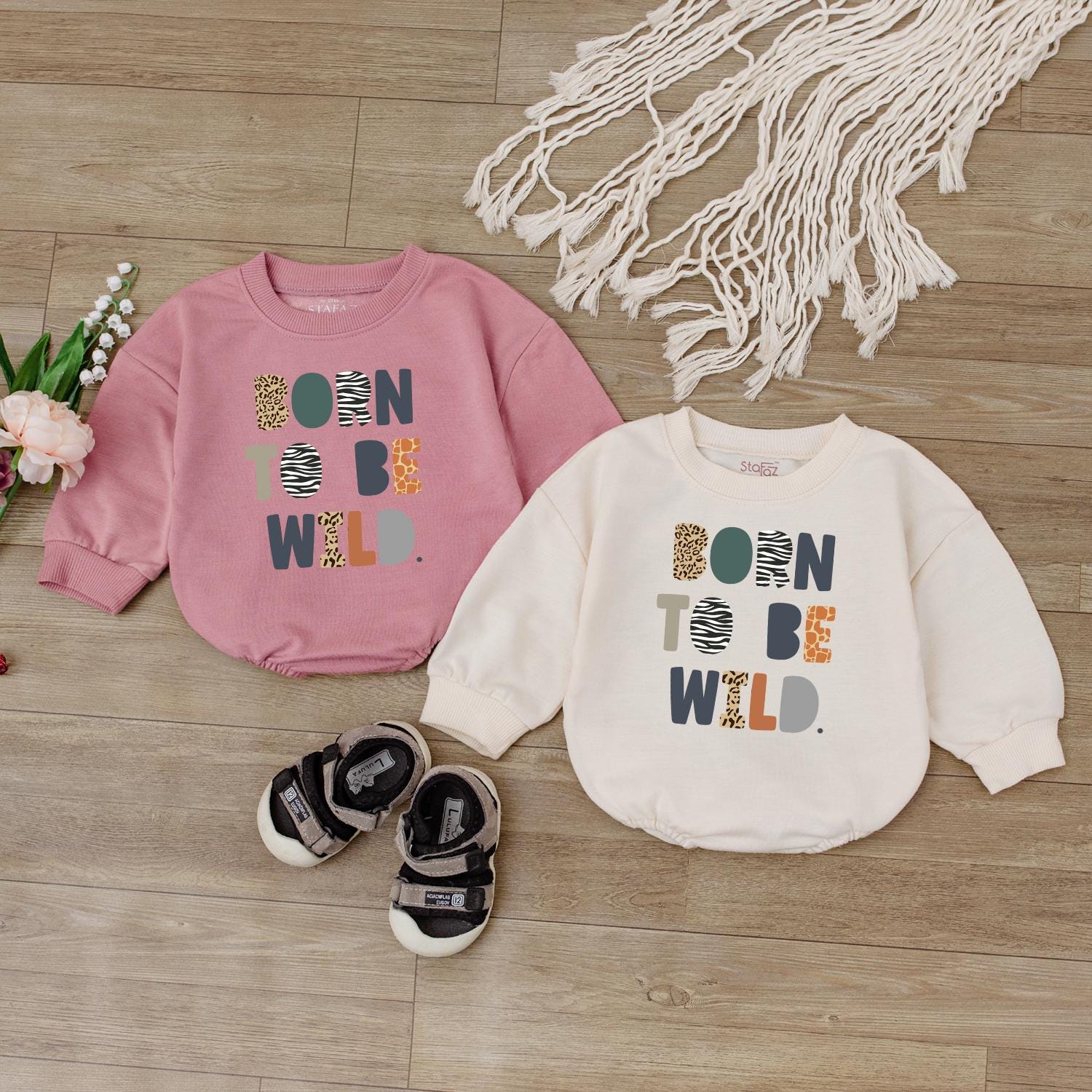 Born To Be Wild Safari Birthday Outfit for Girls Cute Zoo Animal Theme Toddler Baby First Birthday Clothes
