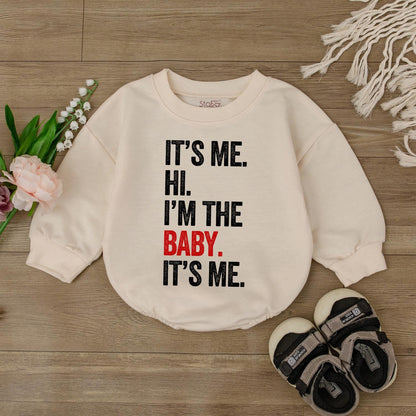 It's Me Hi I'm the Baby Romper Retro Funny Newborn Outfit Trendy Baby Clothes Gift 1st Birthday