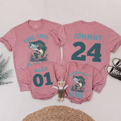 O-Fish-Ally One 1st Birthday Fishing Shirt Matching Family Outfits Baby Romper Reel Cool Dad Boy & Girl Party Wear