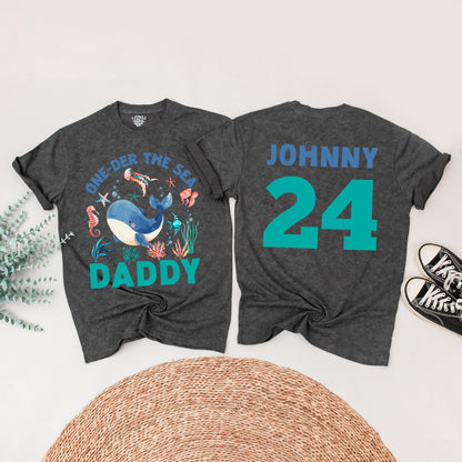 Oneder The Sea Boy 1st Birthday Shirt - Whale Ocean Animals Outfit