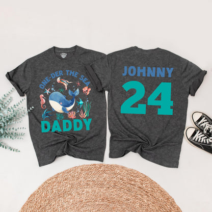Oneder the Sea Birthday Boy Outfit, Whale Seahorse Jellyfish Shirt, Ocean First Birthday, Family Matching Available, Alex Johnny & Daddy 01 24