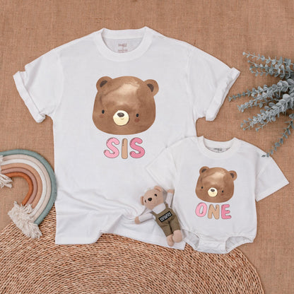 Beary First Birthday Matching Family Shirts, Mama, Dada, Bro, One Outfit, Baby Girl or Boy Birthday Bear Shirt, 1st Birthday Party Clothes, Cute Photo (138 chars)