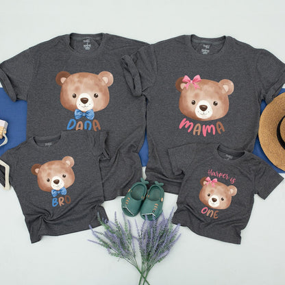 Beary First Birthday Matching Family Shirts, 1st Birthday Shirt