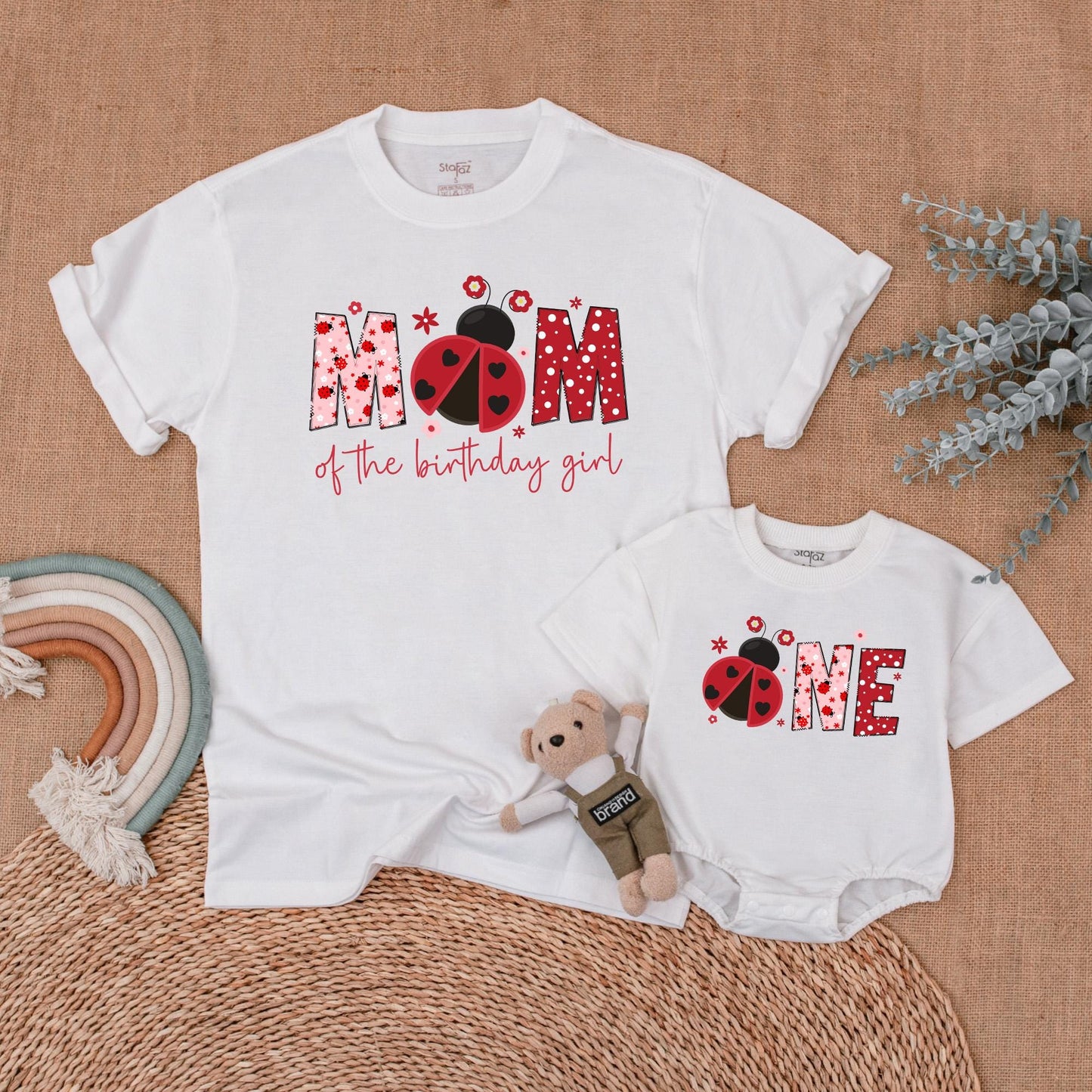 Ladybug Birthday Matching Family Shirts, Girl First Birthday Outfit, Mommy and Me Ladybug Theme, Farm Bug Birthday Party Clothes, Baby Girl Gift