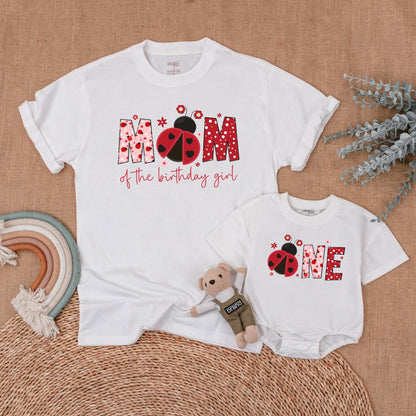 Ladybug Birthday Matching Family Shirts, Girl First Birthday Outfit, Mommy and Me Ladybug Theme, Farm Bug Birthday Party Clothes, Baby Girl Gift