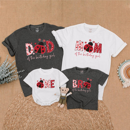 Ladybug Birthday Matching Family Shirts, Girl First Birthday Outfit, Mommy and Me Ladybug Theme, Farm Bug Birthday Party Clothes, Baby Girl Gift